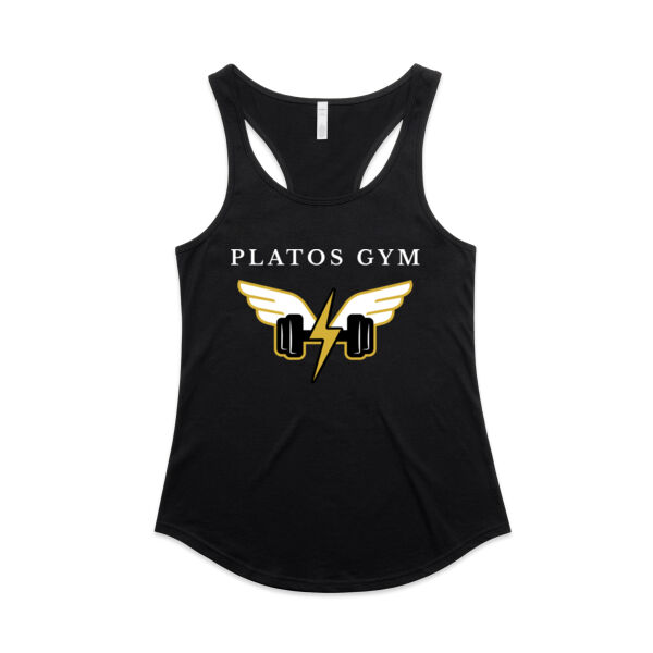 Platos Gym Women'sRacerback – Strength Looks Good on You Thumbnail